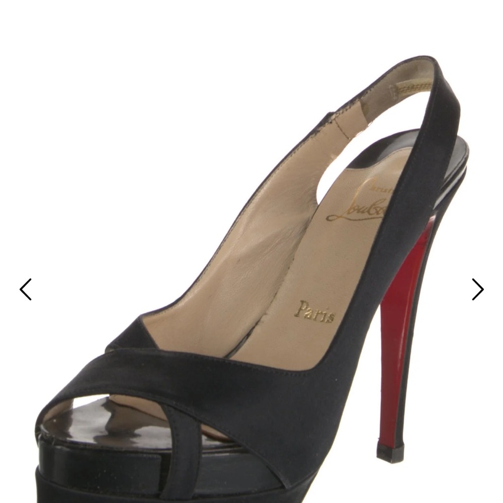 Christian Louboutin Black Slingback Heels